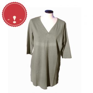 X-HV08FTS782 3/4 sleeve V-neck long Sweater Woman HEMP VALLEY ® (*)