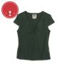 OUPFS932 T-shirt a manica corta collo a V in jersey Donna OUTLET PACINO ® (*)