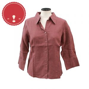 OUHV07SH001 Camicia a manica lunga 100% canapa Donna OUTLET HEMP VALLEY ® (*)