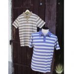 HV07TS976 Polo a righe in jersey Uomo HEMP VALLEY OUTLET