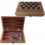 CHECKERS/BACKGAMMON- wooden toy