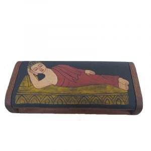 Scatola portaoggetti in legno "Buddha" HANDMADE