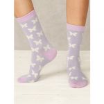 BT17LS51 "Butterfly" patterned Socks Woman THOUGHT by BRAINTREE ® 